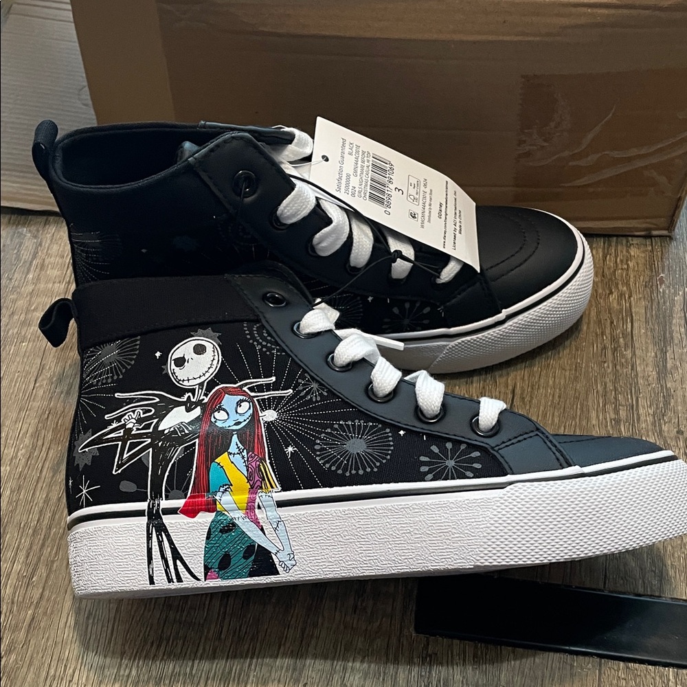 Disney Black and White High-Top Sneakers